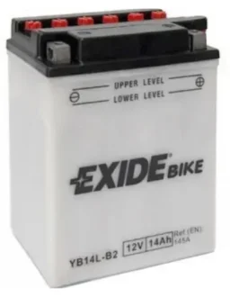 Акумулятор 14 А/ч, 145 А, (-/+), 134x89x166 мм EXIDE YB14L-B2