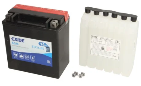 Акумулятор 12В 14Ач 215A L+ EXIDE YTX16-BS