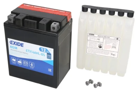 Акумулятор 12В 12Ач 210A P+ EXIDE YTX14AHL-BS
