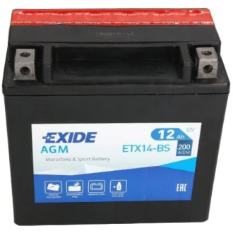 Акумулятор 6 CT-12-L AGM EXIDE YTX14-BS