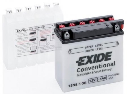 Аккумулятор EXIDE 12N5.5-3B (фото 1)