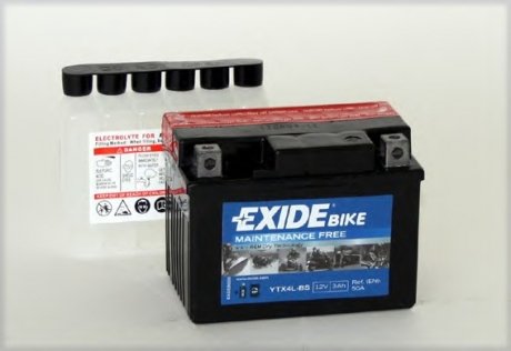 Аккумулятор EXIDE YTX4L-BS (фото 1)