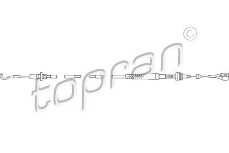 Трос газу TOPRAN 109 857