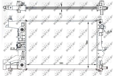 Радиатор NRF 59144 (фото 1)