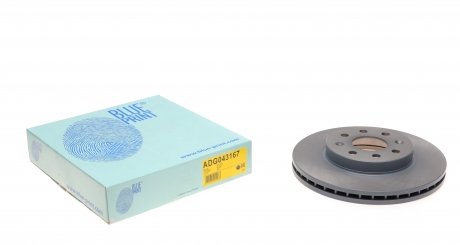 Диск гальмівний (передній) Daewoo Nubira 1.6-2.0 97-05 (256x24) BLUE PRINT ADG043167 (фото 1)