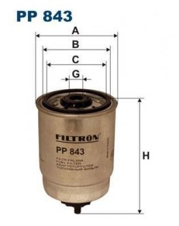 Фильтр топлива FILTRON PP 843 (фото 1)