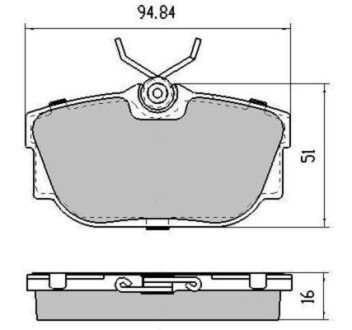 Колодки задні R15, 90-98 (тип LUCAS) FREMAX FBP-1162