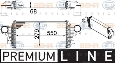 Радиатор интеркулера, 320-450CDI HELLA 8ML 376 754-621