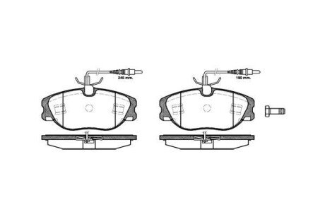 Колодки передние, 00-03 (тип Lucas) WOKING P2053.44