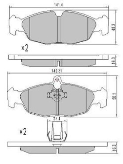 Колодки передние, 94-01 (тип ATE) FREMAX FBP-0758