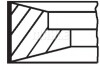 Кольца поршневые (1cyl) R.V.I., VOLVO MAHLE\KNECHT 099 RS 00127 0N0 (фото 1)