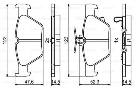 Колодки гальмівні дискові BOSCH 0 986 494 836