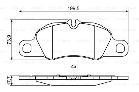 Гальмівні колодки, дискові BOSCH 0 986 494 784 (фото 1)