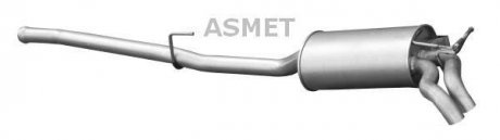 Задній. глушник,випускна сист. ASMET 01.048 (фото 1)