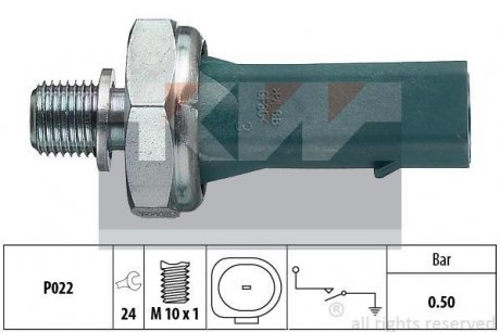 Датчик тиску масла, 2,0 TDI KW 500 139 (фото 1)