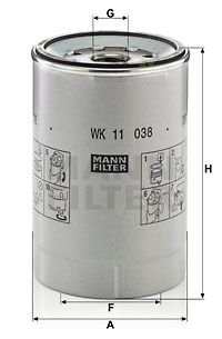 Фильтр топлива MANN-FILTER MANN (Манн) WK 11 038 Z