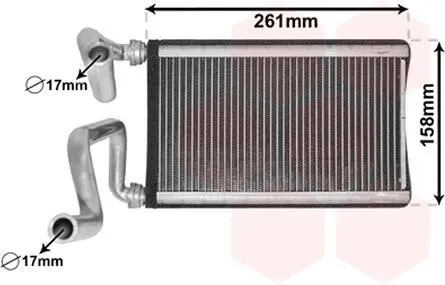Радиатор печки VAN WEZEL 25006294