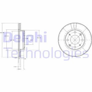 Тормозной диск DELPHI BG2451 (фото 1)