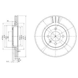 Гальмівний диск DELPHI BG2712