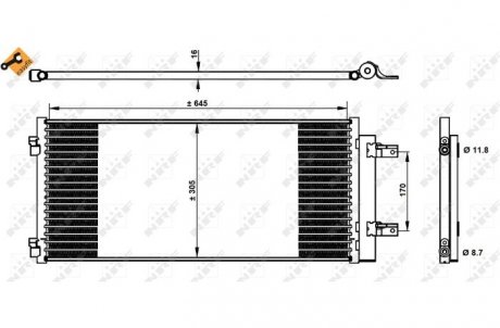 Радиатор кондиционера NRF 350338