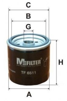 Фільтр оливний MFILTER TF6511 (фото 1)