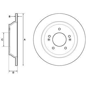 Тормозной диск DELPHI BG4708C