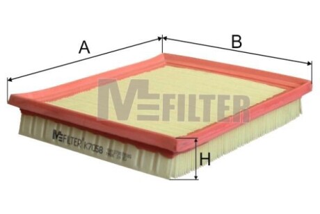 Фільтр повітряний M-FILTER MFILTER K 7058 (фото 1)