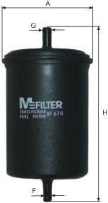 Фільтр паливний MFILTER BF674 (фото 1)