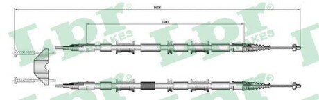 Тросик гальма стоянки LPR C0654B