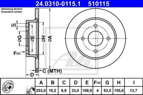 Гальмівні диски ATE 24.0310-0115.1