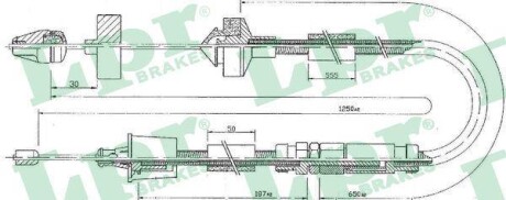 Тросик сцепления LPR C0201C
