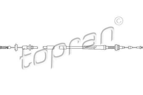 Трос газу TOPRAN 109 853