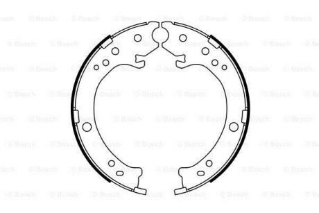 Тормозные колодки, барабанные BOSCH 0 986 487 765 (фото 1)