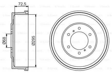 Гальмівний барабан BOSCH 0 986 477 215