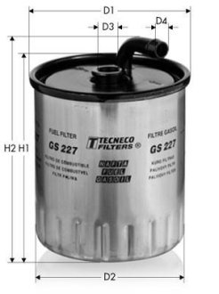 Фильтр топливный MB W203 (OM 611/612); G W461/463; TECNECO GS227 (фото 1)