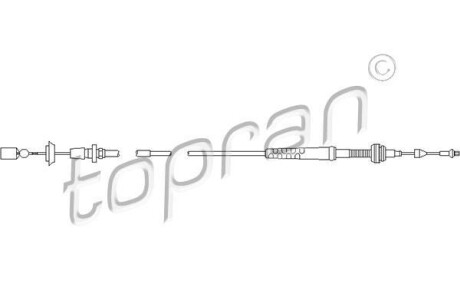 Трос газа TOPRAN 103081