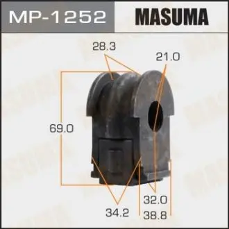 Втулка стабилизатора /front/ QASHQAI / J11E [уп.2] MASUMA MP1252