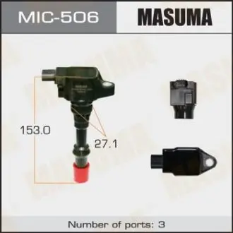 Фото запчастини Котушка запалювання, L15A, GD1, GD2, GD6, GD7 MASUMA MIC506 Котушка запалювання, L15A, GD1, GD2, GD6, GD7 MASUMA MIC506