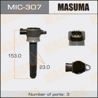 Котушка запалювання, PAJERO/ V83W, V93W MASUMA MIC307 (фото 1)