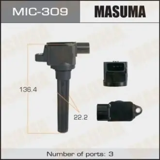 Фото запчастини Котушка запалювання, LANCER / 4B11T MASUMA MIC309 Котушка запалювання, LANCER / 4B11T MASUMA MIC309