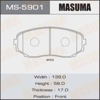 Колодки дискові (1/12) MASUMA MS5901 (фото 1)