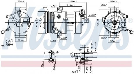 Компрессор кондиционера NISSENS 890667