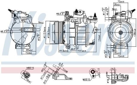 Компресор кондиціонера NISSENS 890419