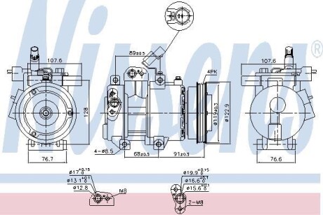 Компрессор кондиционера NISSENS 89279