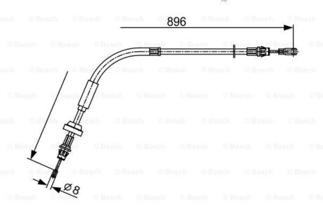 Трос зупиночних гальм BOSCH 1 987 482 543