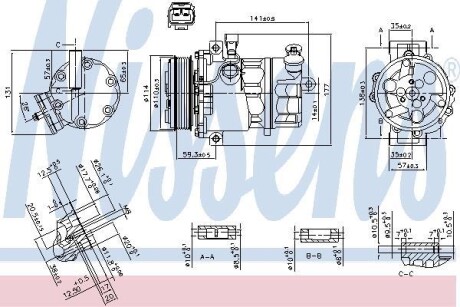 Компрессор LANCIA DELTA III (844) (08-) 1.6 MJTD NISSENS 890074