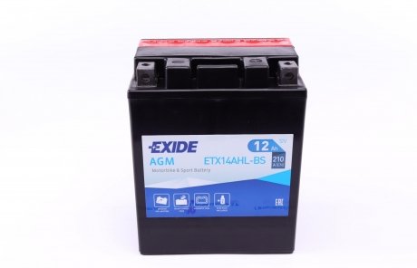 Мото акумулятор 12 V 12 Ач 210А EXIDE ETX14AHL-BS (фото 1)