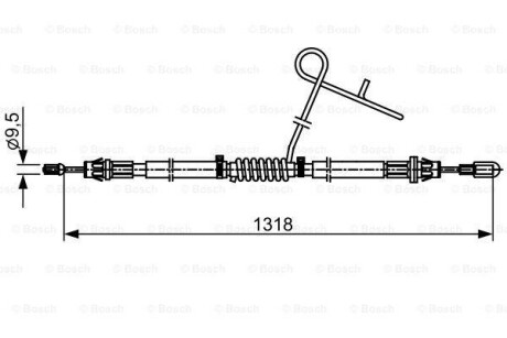 Трос, стояночная тормозная система BOSCH 1987482559