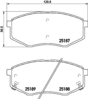 Колодки гальмівні дискові комплект; передн. PAGID HELLA 8DB355019-791