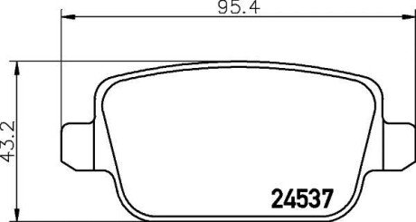 Тормозные колодки зад. Focus/Galaxy/Kuga/Mondeo/S80/V70/XC70 06- 1.6-4.4 PAGID HELLA 8DB355025-351